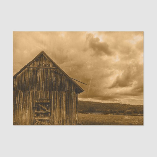 Papel De Seda Quartel de fazenda primitiva do oeste (Frente )