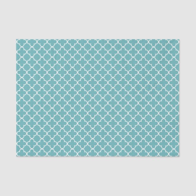 Papel De Seda Quatrefoil Branco (Frente )