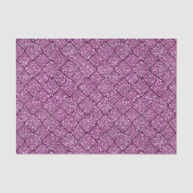 Papel De Seda Quatrefoil Cinza Rosa (Frente )
