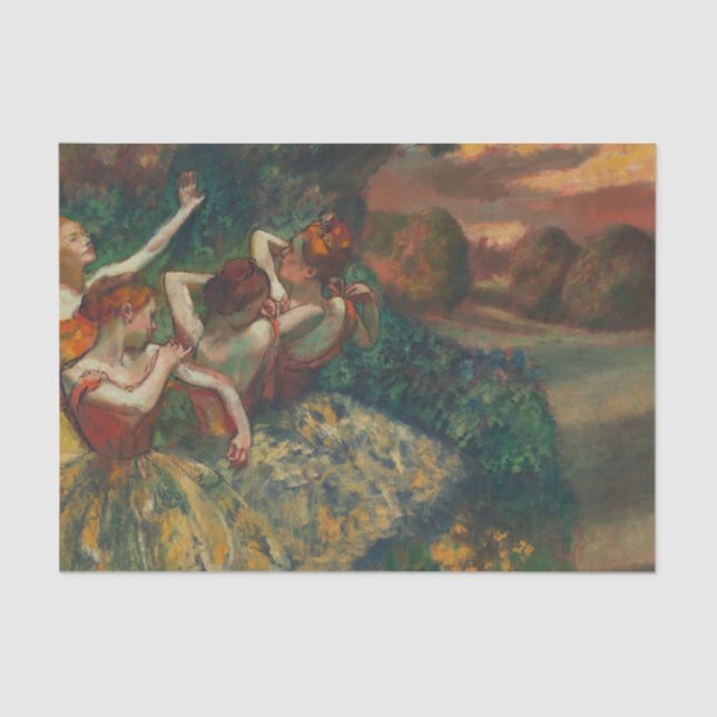 Papel De Seda Quatro Dançarinos, Degas Art (Frente )