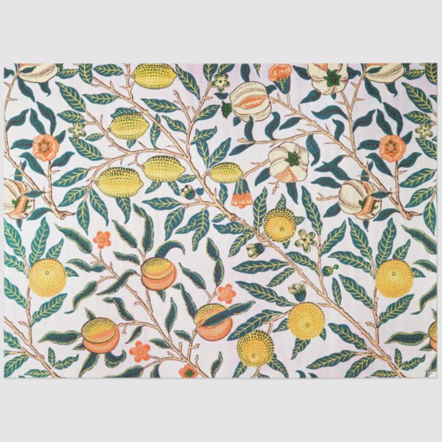 Papel De Seda Quatro Frutas, William Morris (Frente )