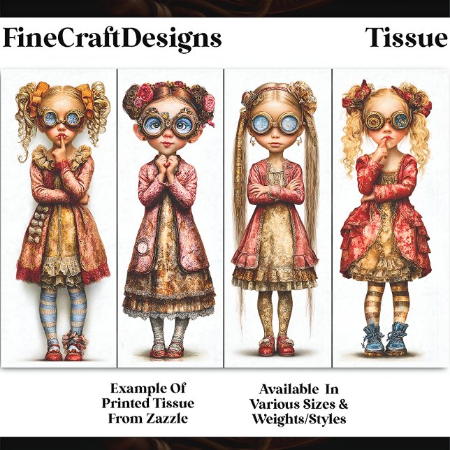 Papel De Seda Quatro Garotas Steampunk Fofas e Excêntricas DV3L  (Criador carregado)