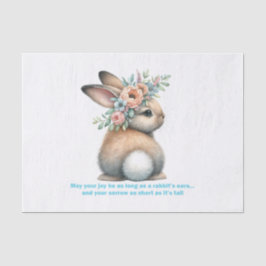 Papel De Seda Que sua alegria seja tão longa quanto as orelhas d