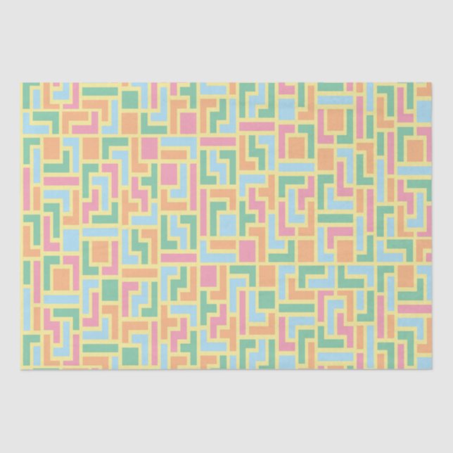 Papel De Seda Quebra-cabeça Blocos (Frente )