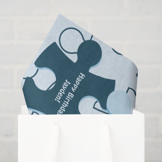 Papel De Seda Quebra-cabeça Divertido Crianças Feliz Aniversário (Sacola de presentes)