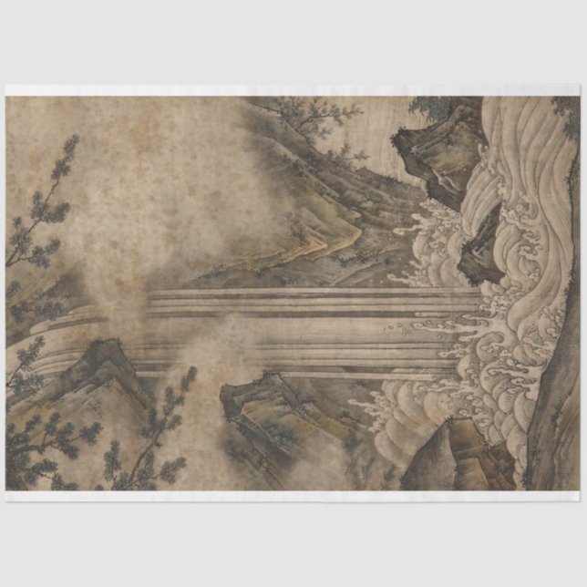 Papel De Seda Quebra d'água (Arte da Paisagem Japonesa) (Kano Mo (Frente )