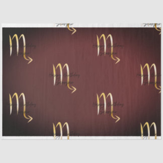 Papel De Seda Quebra de Cor de Aniversário do Scorpio