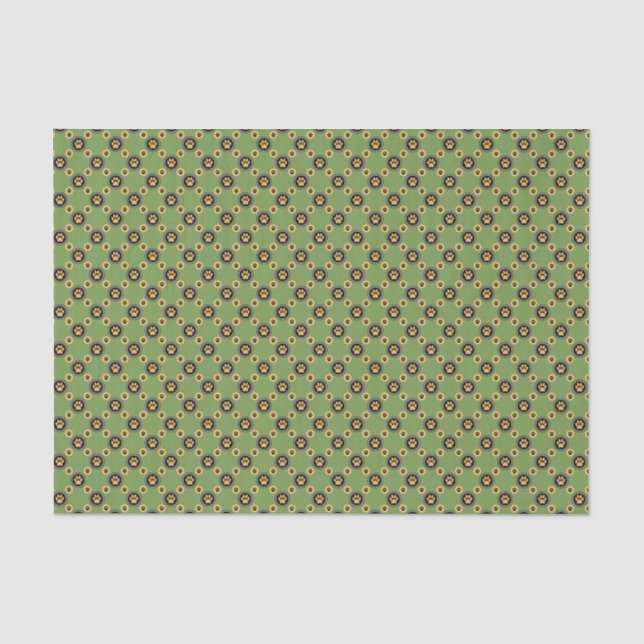 Papel De Seda Quebra de presente de patas para doação - mostarda (Frente )