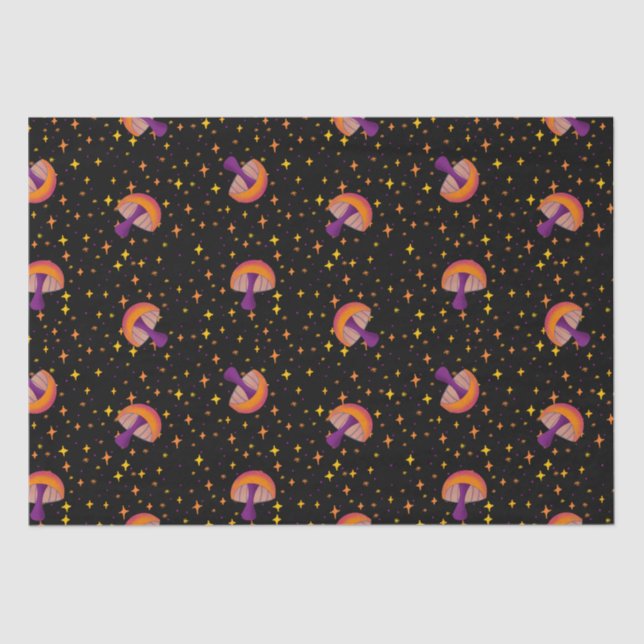 Papel De Seda Queda de cogumelos mágicos (Frente )