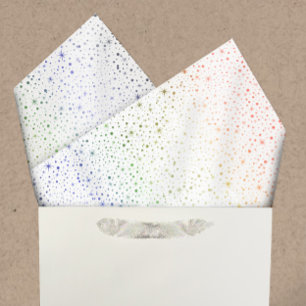 Papel De Seda Queda de Neve Aquarela Estrelas do Arco-Íris