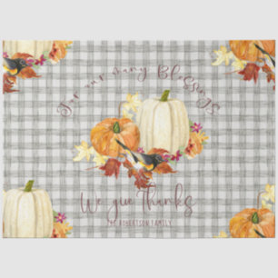 Papel De Seda Queda Pumpkin Laranja Cinza Pêssego Branco Folha X