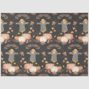 Papel De Seda Queda Pumpkins Colest Floral Autumn Leaf Decoupage