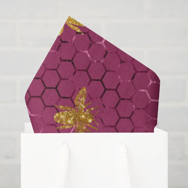 Papel De Seda Queen Bee Pattern (Sacola de presentes)