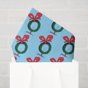 Papel De Seda Quem Espia Através da Coroa de Natal