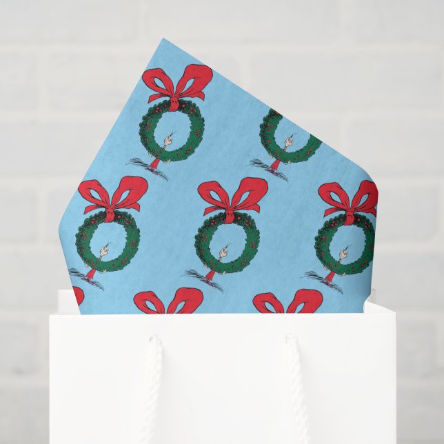 Papel De Seda Quem Espia Através da Coroa de Natal (Sacola de presentes)