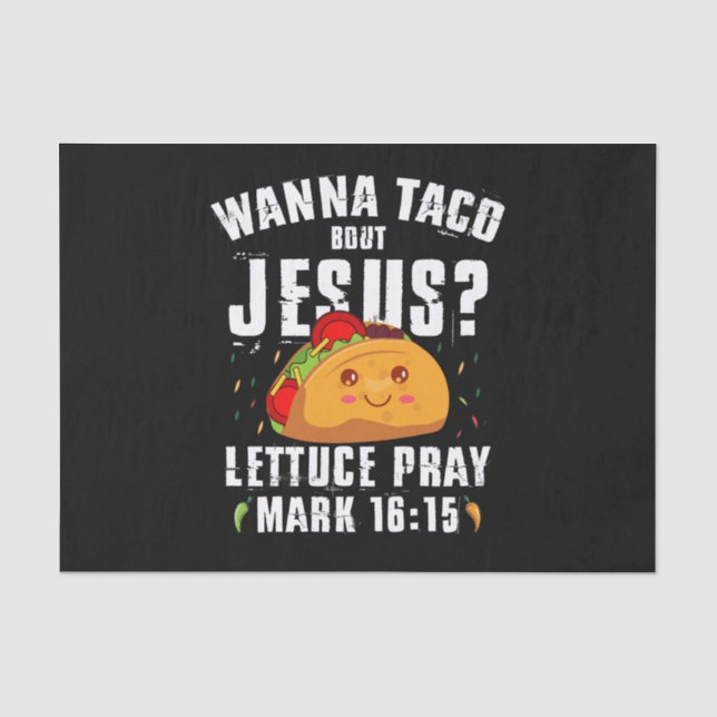 Papel De Seda Quer Taco Sobre Jesus Cinco de Maio Cristão (Frente )