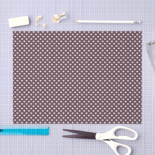 Papel De Seda Querido Micro Ponto (Branco no Marrom) (Arte )