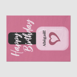 Papel De Seda Quic Modern Pink Nail Polonês Personalizado