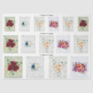 Papel De Seda Quinze Imagens Florais (3) Tamanhos Molde de Decou