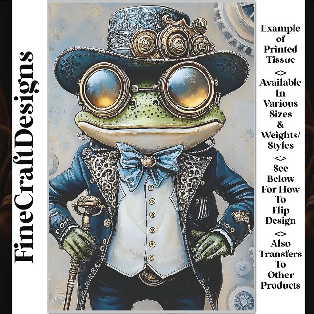 Papel De Seda Rã Steampunk com as melhores roupas azuis R6H Deco (Criador carregado)