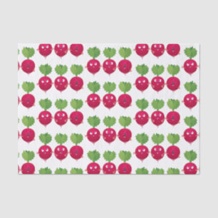 Papel De Seda Rabanetes cúbicos cantando legumes trio