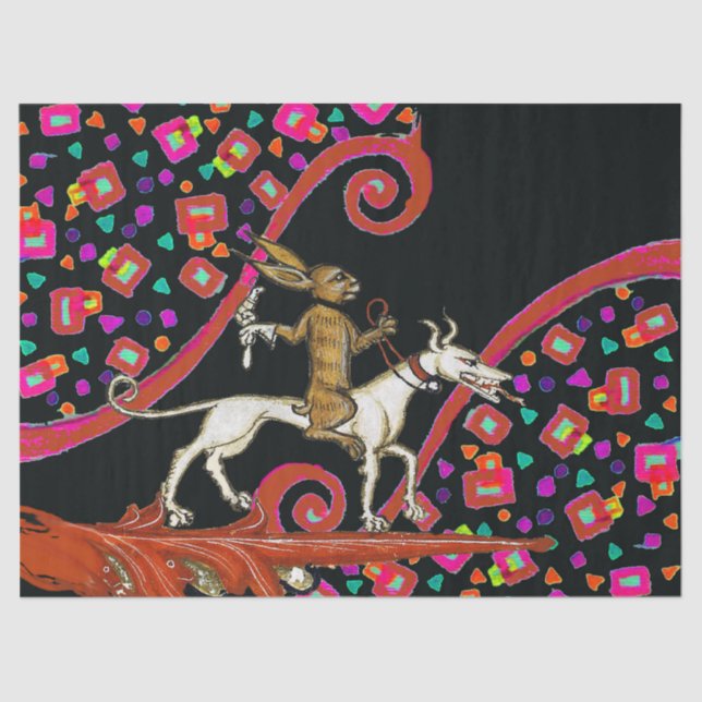 Papel De Seda Rabbit BESTIAL MEDIEVAL ESTRANHO A Andar por Cacho (Frente )