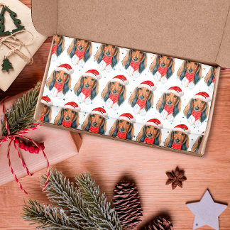 Papel De Seda Raça de Cachorro Dachshund Natal