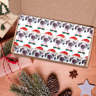 Papel De Seda Raça de Cachorro Great Dane Estrelas de Natal
