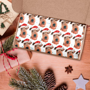 Papel De Seda Raça de Cão Airedale Terrier Natal