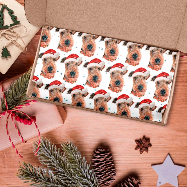 Papel De Seda Raça de Cão Airedale Terrier Natal (Criador carregado)