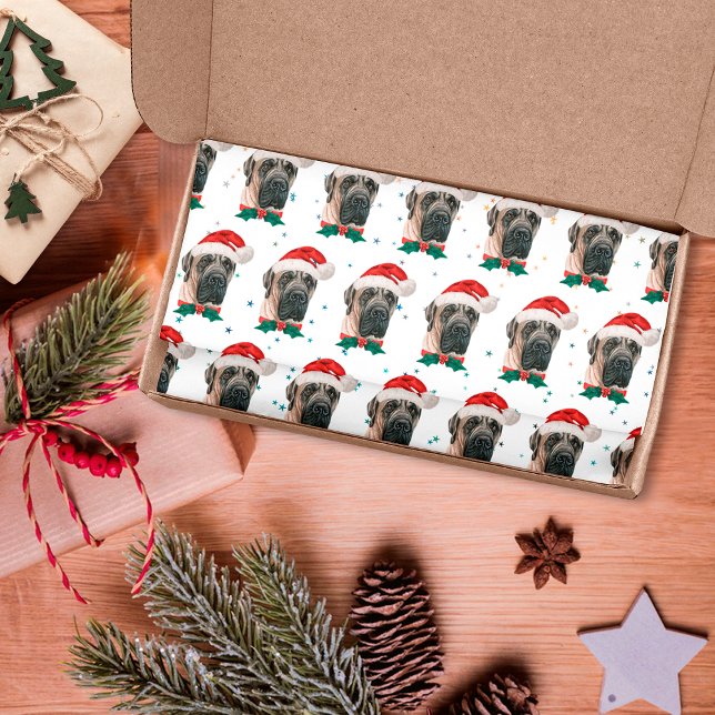 Papel De Seda Raça de Cão Mastim Inglês Natal (Criador carregado)