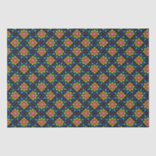 Papel De Seda Rainbow Floral Fountain Mandala Art Ventiladores