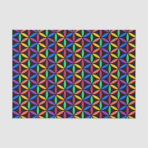 Papel De Seda Rainbow Flower of Life Standard (Flor da Vida)