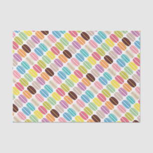 Papel De Seda Rainbow French Macarons Pattern