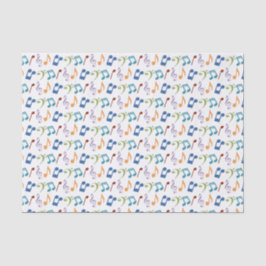 Papel De Seda Rainbow Music Notes Tissue Paper