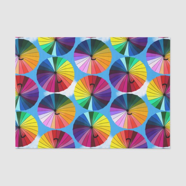 Papel De Seda Rainbow Umbrella Sky (Frente )