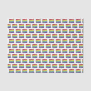 Papel De Seda Rainbow Weding Slice Slice Púrpura Coração LGBT Ga