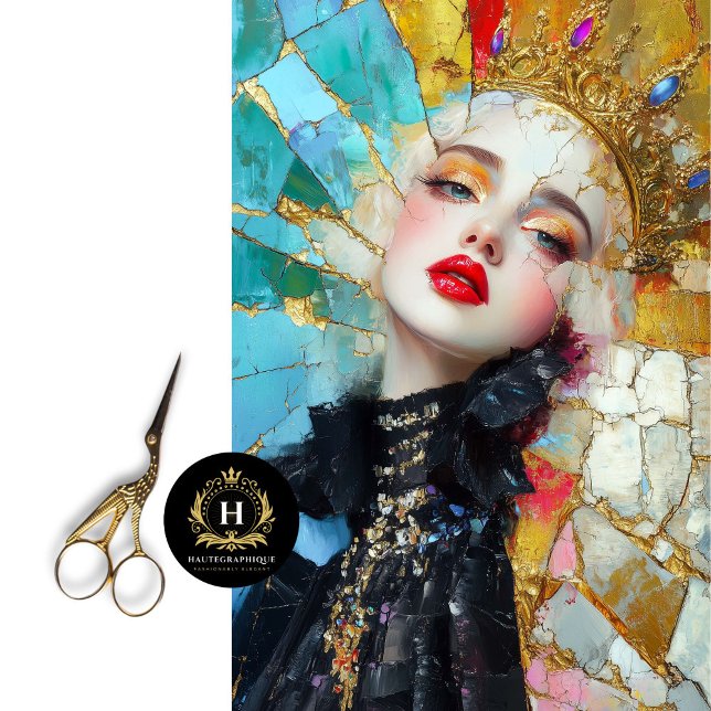 Papel De Seda Rainha Abstrato de Arte Despedaçada História Mês (Criador carregado)