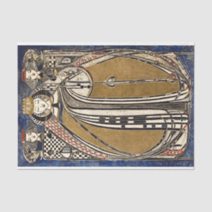 Papel De Seda Rainha das Espadas de Margaret Macdonald Mackintos
