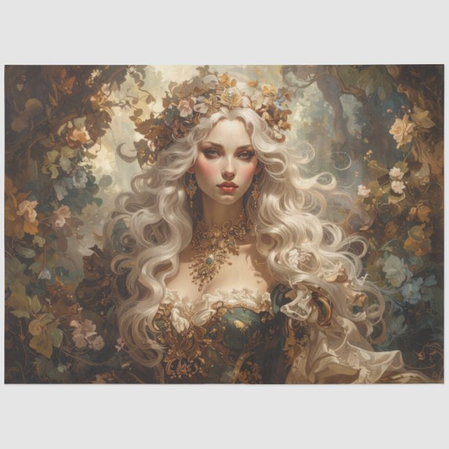 Papel De Seda Rainha das rosas (Frente )