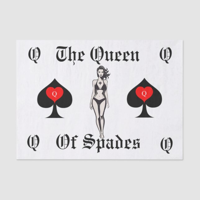Papel De Seda Rainha de Espadas Tarot Card Thunder_Cove (Frente )