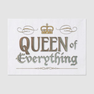 Papel De Seda RAINHA DE TUDO O Elegante Rico Coroa Real Grande