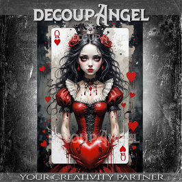 Papel De Seda Rainha dos Corações #3 - Decoupage-