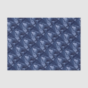 Papel De Seda Rainha Elizabeth I em impressão azul