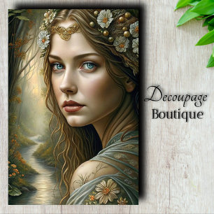 Papel De Seda Rainha Fae da Floresta Decoupage