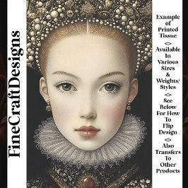 Papel De Seda Rainha Fictícia Rainha Princesa Mulher BG6 Decoupa