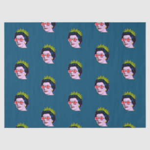 Papel De Seda Rainha Pop de arte moderna em óculos de Union Jack