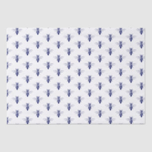 Papel De Seda Rainha Vintage Desenhando em Azul