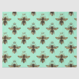 Papel De Seda Rainhas Marrons Abelhas na Descoberta Verde da Cas