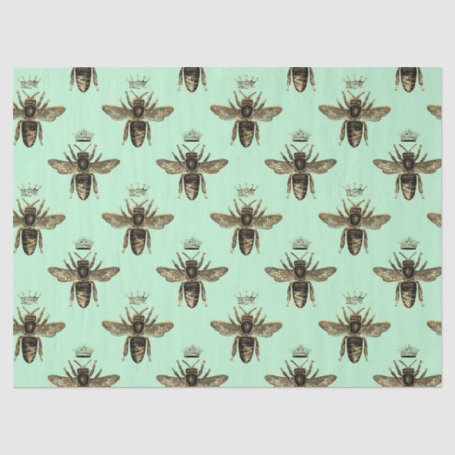 Papel De Seda Rainhas Marrons Abelhas na Descoberta Verde da Cas (Frente )